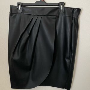Faux leather skirt